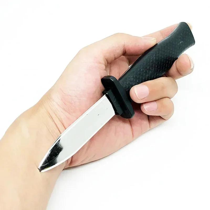 Couteau de farces rétractable-accessoire de comédie en plastique inoffensif pour adultes et enfants,