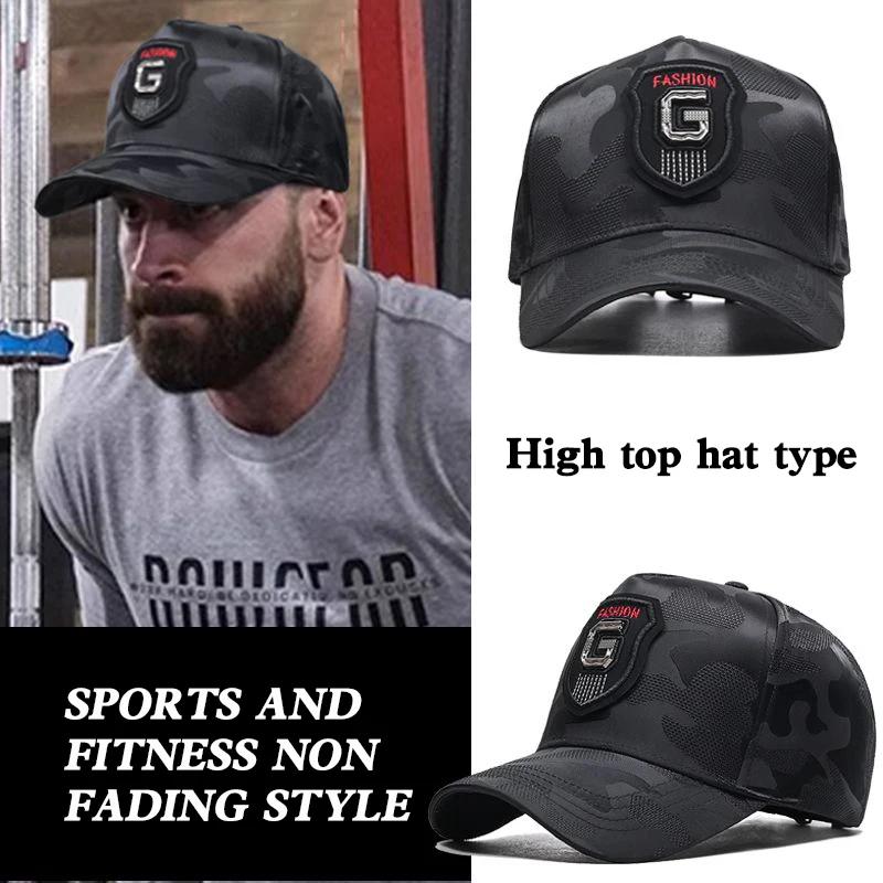 Casquette de baseball Big Head LyumabovTall Crown CamSolomon pour homme, casquette à visière, chapea
