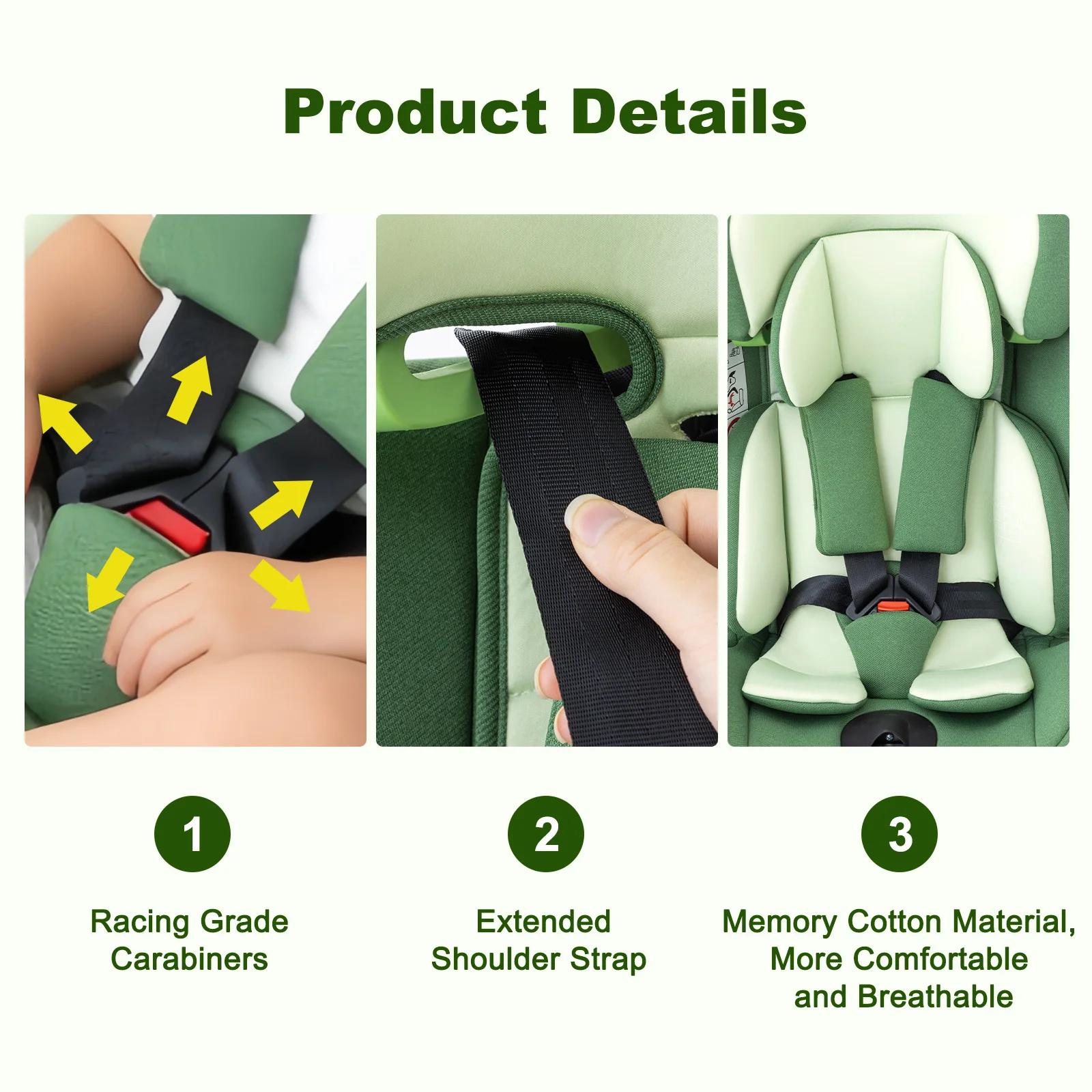 Baby Car Seats Child Safety Car Seats Infant Adjustable height Car Seat with Isofix for 0-12Y ADAC t