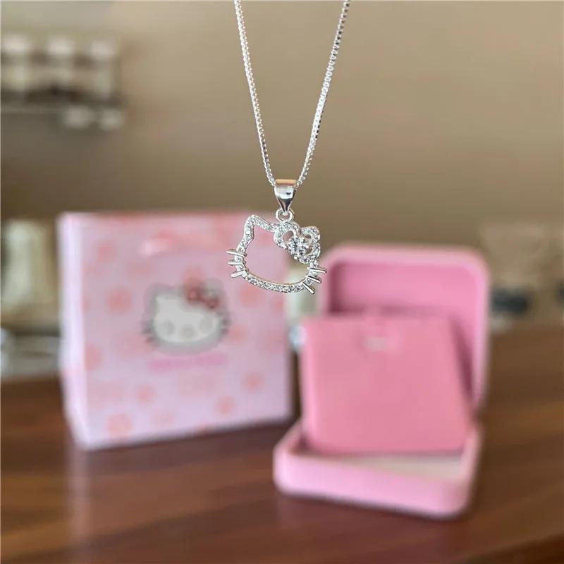 Collier Kawaii Hello Kitty : pendentif mignon en forme de chaîne de clavicule – bijoux élégants et s