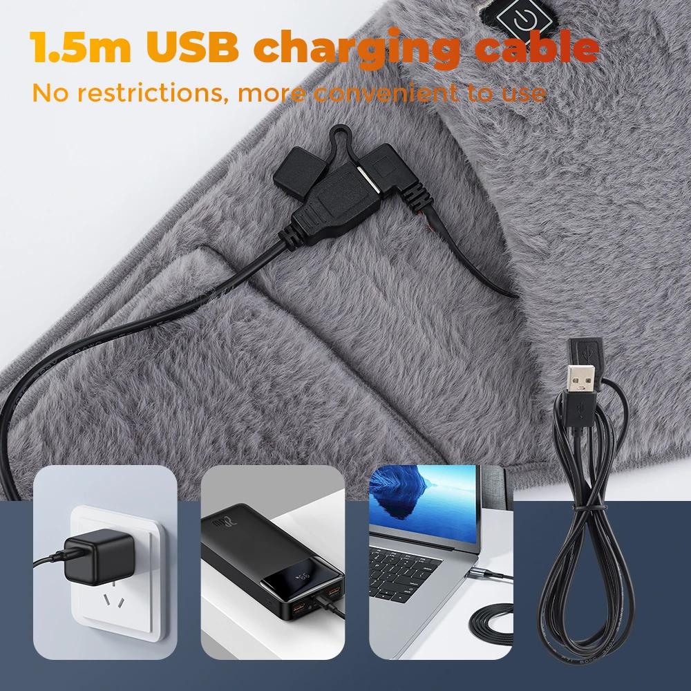 Chauffe-mains électrique aste par USB, ceinture en graphène, 3 vitesses, compression à chaud, lavabl