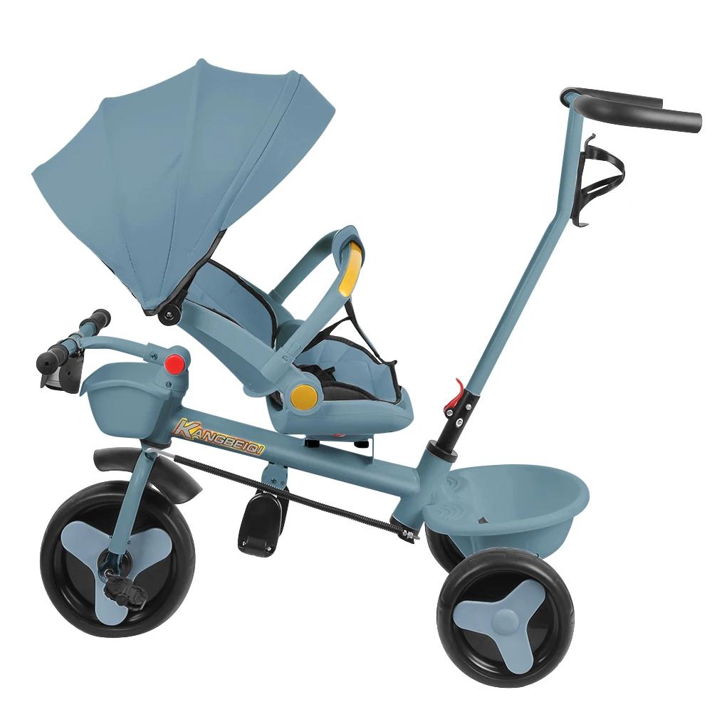 Tricycle multifonctionnel pour bébé - Pliable et portable - Siège respirant - Convient aux enfants d