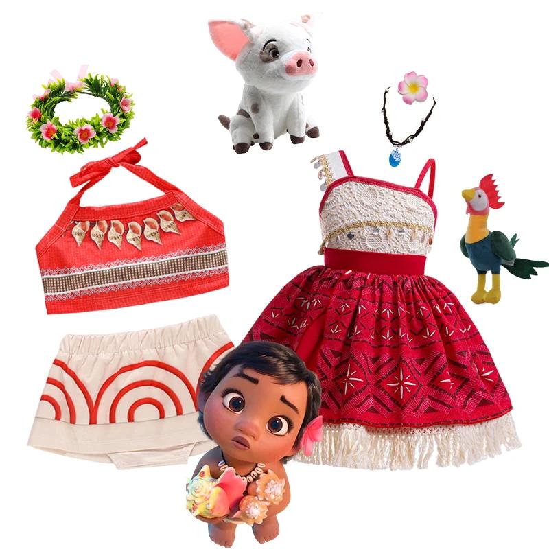 Disney nouvelle robe Moana Costumes enfants fille Cosplay enfant en bas âge film océan aventure robe