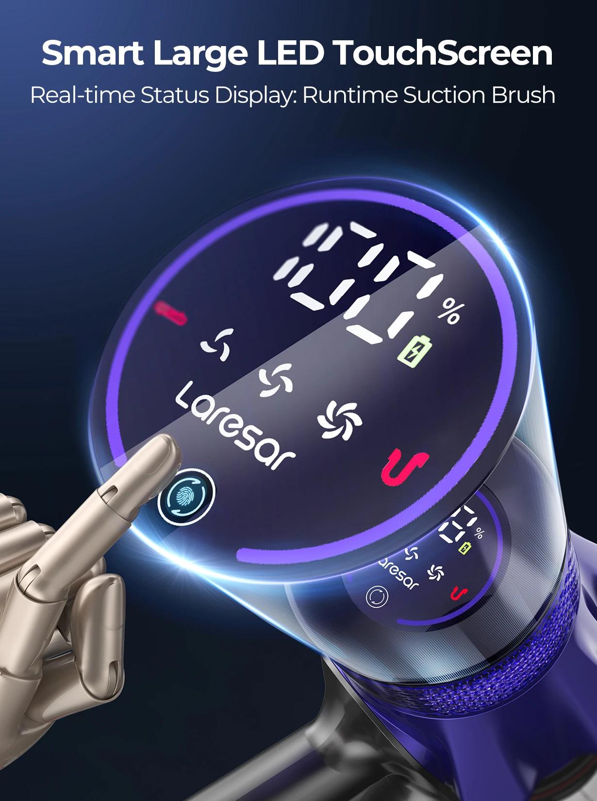 Aspirateur sans fil Laresar V7, 500W, puissance d'aspiration 50KPA, déterminer les appareils ménager
