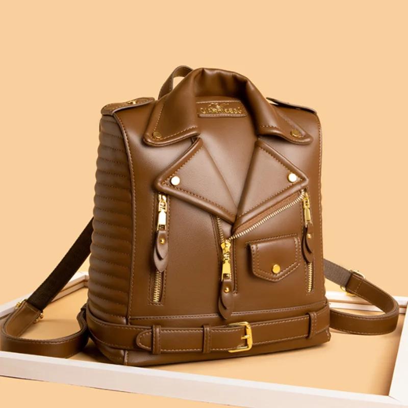 Anti-vol fermeture éclair femmes sac à dos 2026 moto épaule Jecket sac voyage grand sac à dos mode d