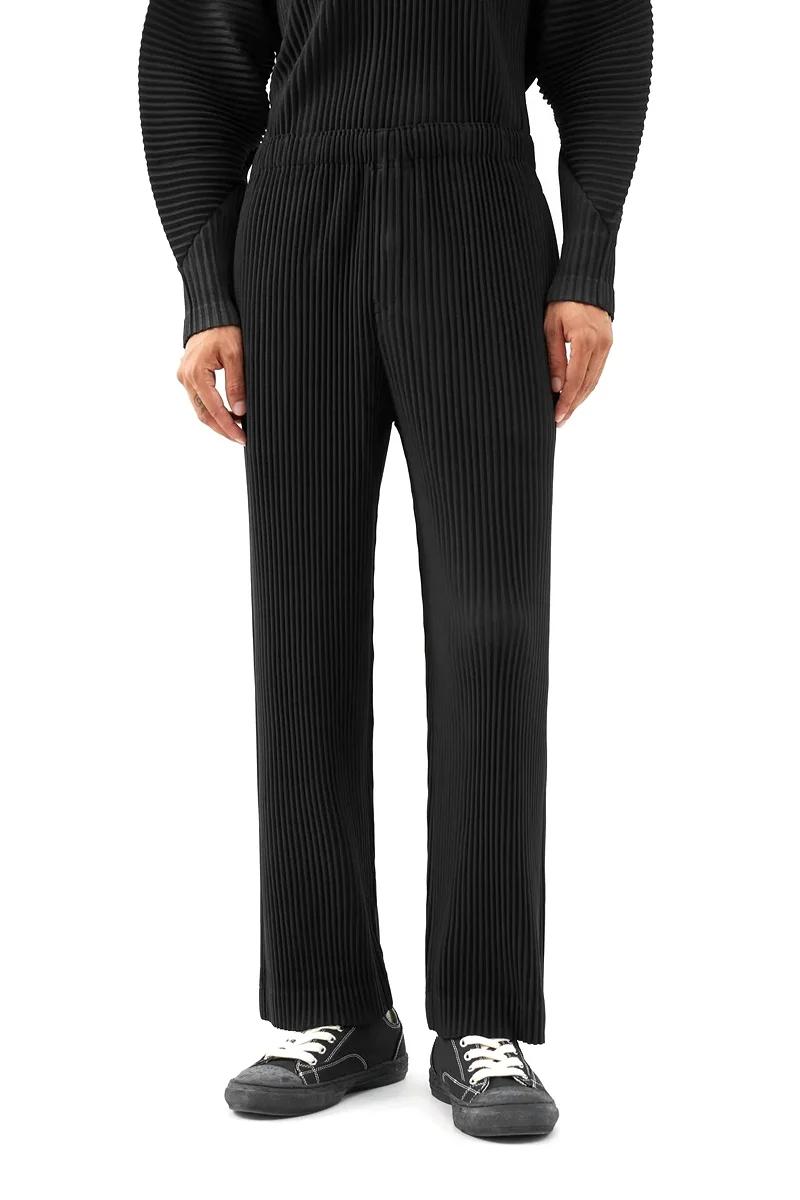Miyake plissé hommes pantalon Baggy pantalon droit mode pantalons décontractés Style japonais Miyake