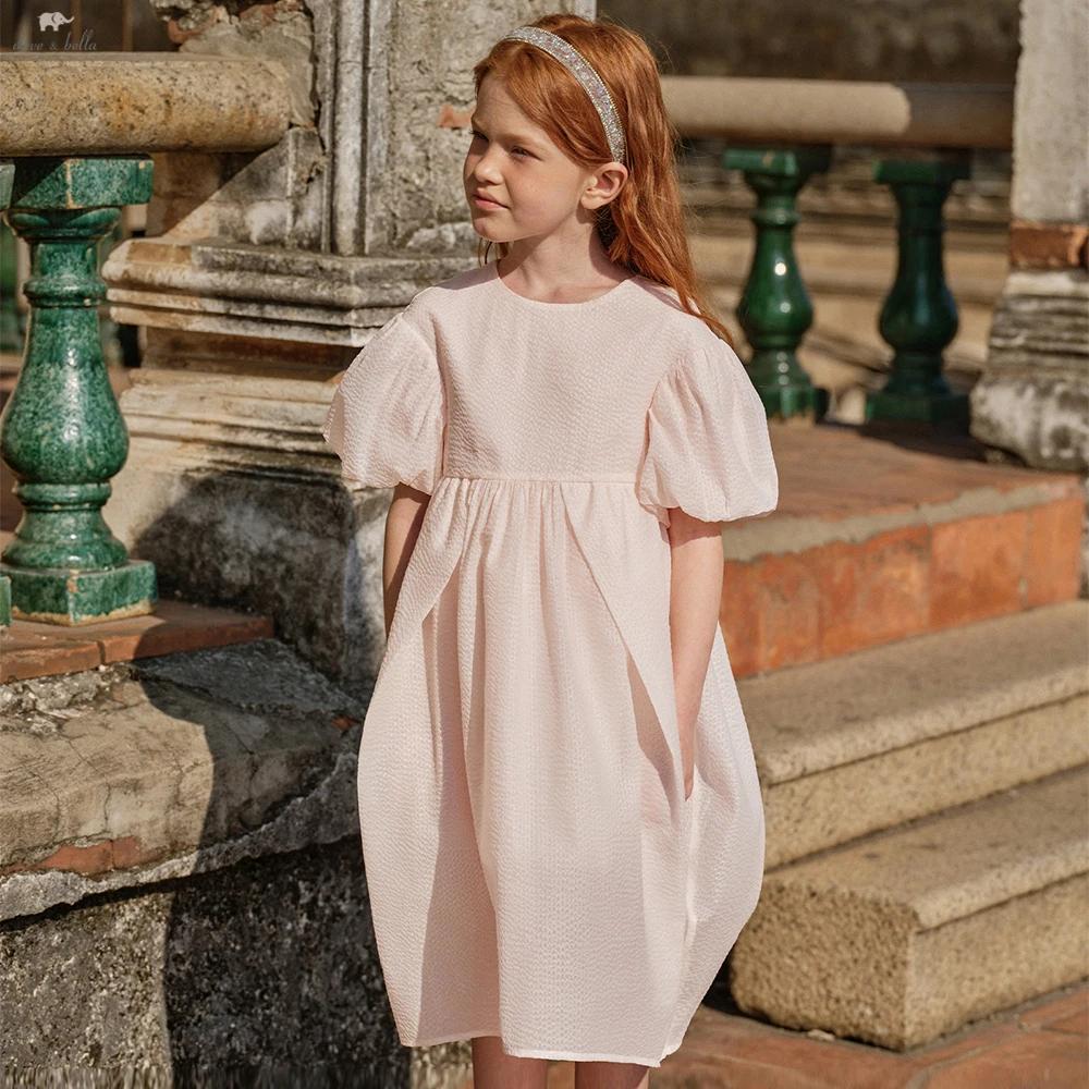 Robes d'été pour filles Dave Bella, robes de princesse pour enfants, robes de fête à manches bouffan