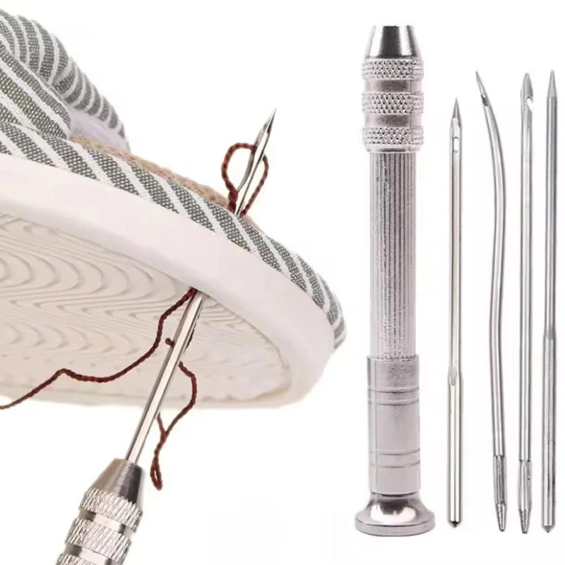 Ensemble de poinçons de couture en cuir, Kit d'outils de réparation de chaussures multifonctions rem