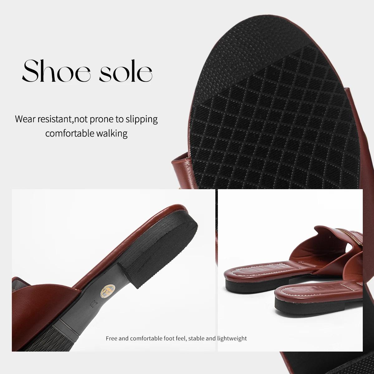 Pantoufles Astronomiques Plates en PU Solide pour Femme, Chaussures Classiques à la Mode pour les Va