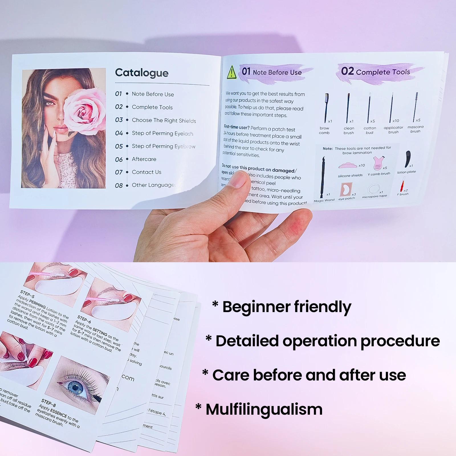 PERMANIA Kit de rehaussement des cils à effet longue durée 5-8 minutes, rehaussement rapide des cils
