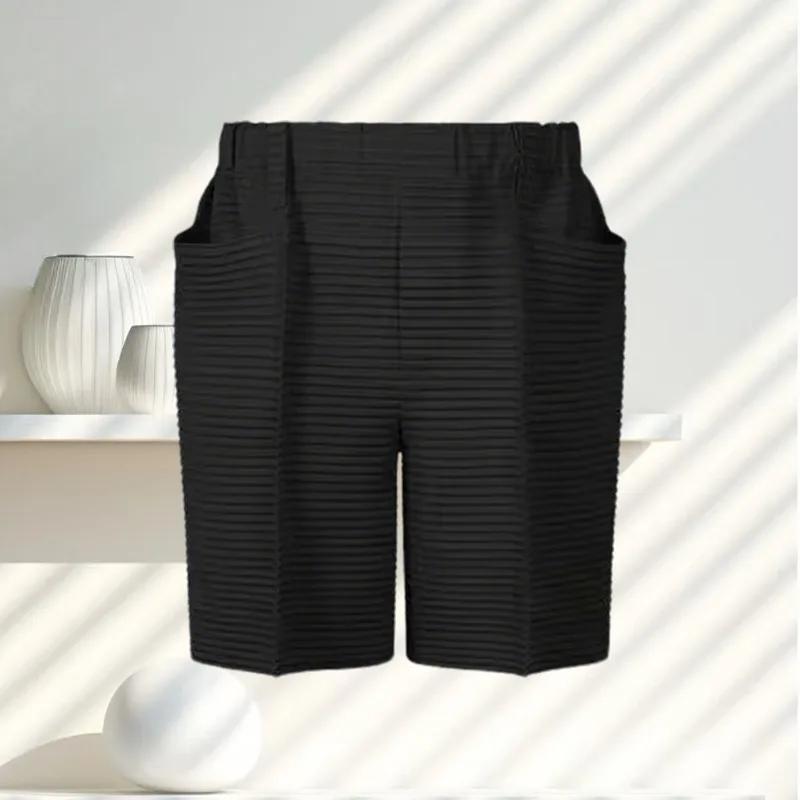 Miyake short plissé hommes 2025 printemps été nouveau short pliable décontracté personnalisé horizon