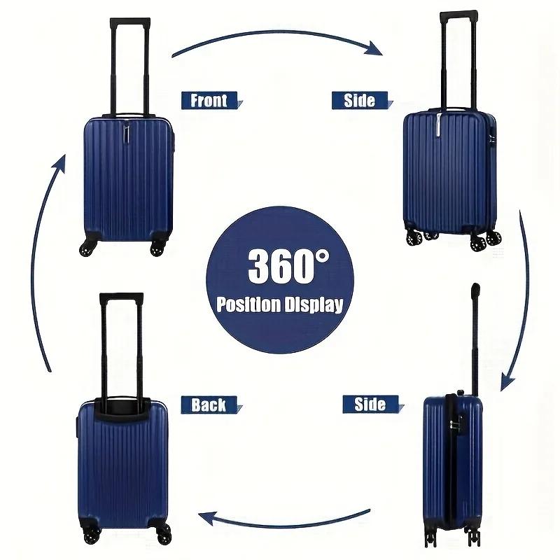 Ensemble de bagages 2 pièces comprenant un sac de voyage cabine, une valise de 20 pouces et un sac à