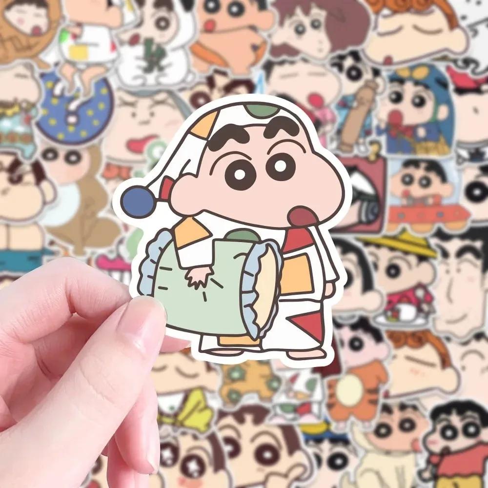 100 pièces dessin animé Crayon Shin Chan autocollants Kawaii décalcomanies enfants jouets pour voitu