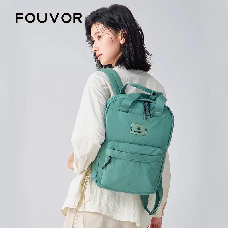 Fouvor – sac à dos à plusieurs poches pour femmes, grande capacité, léger, pour voyage, unisexe, pou