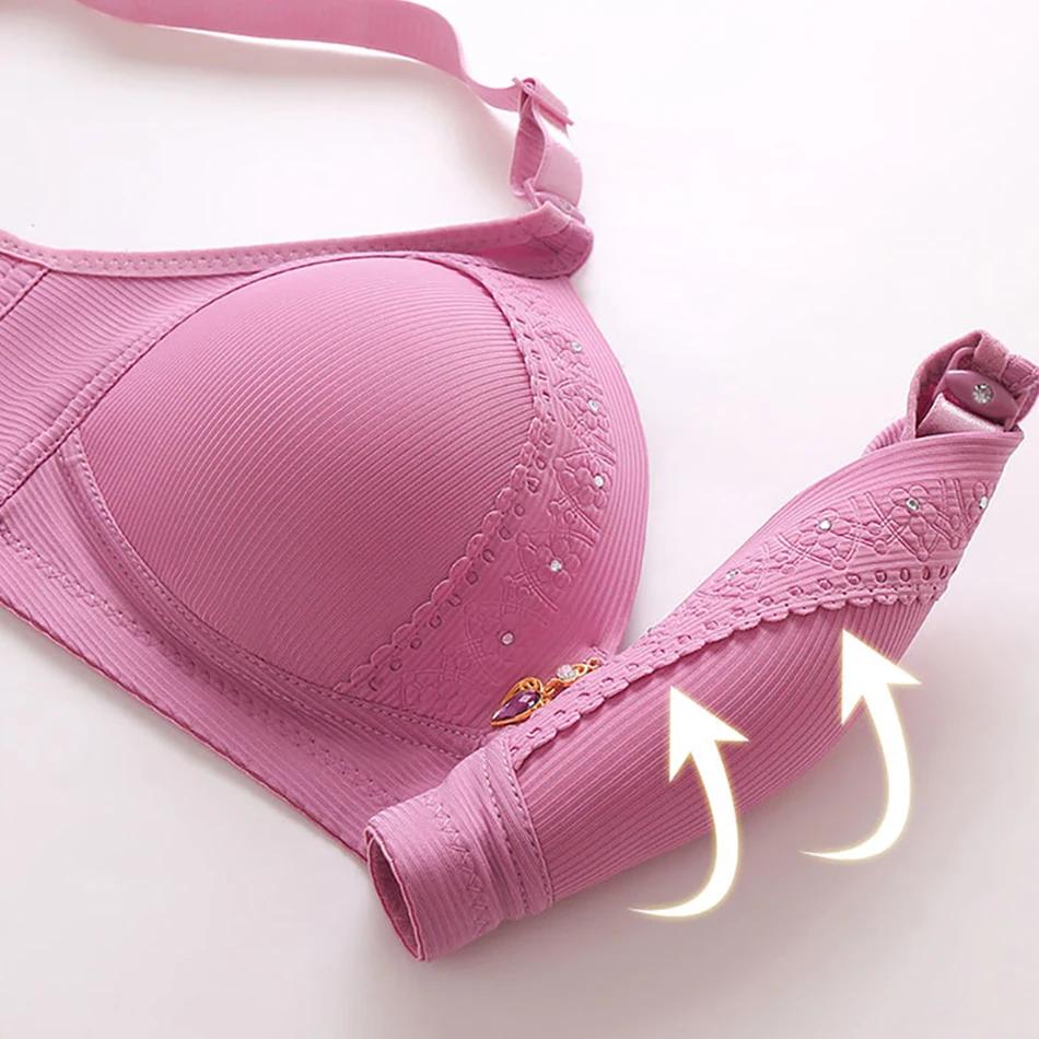 Soutien-gorge d'allaitement sans armatures, soutien-gorge à couverture complète, effet de moulage et