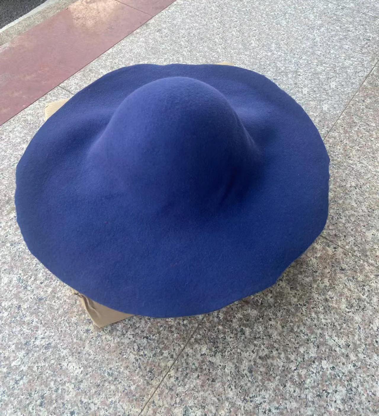 Homme femmes Cloche seau feutre chapeau automne hiver laine feutre large bord capuche chapellerie ar