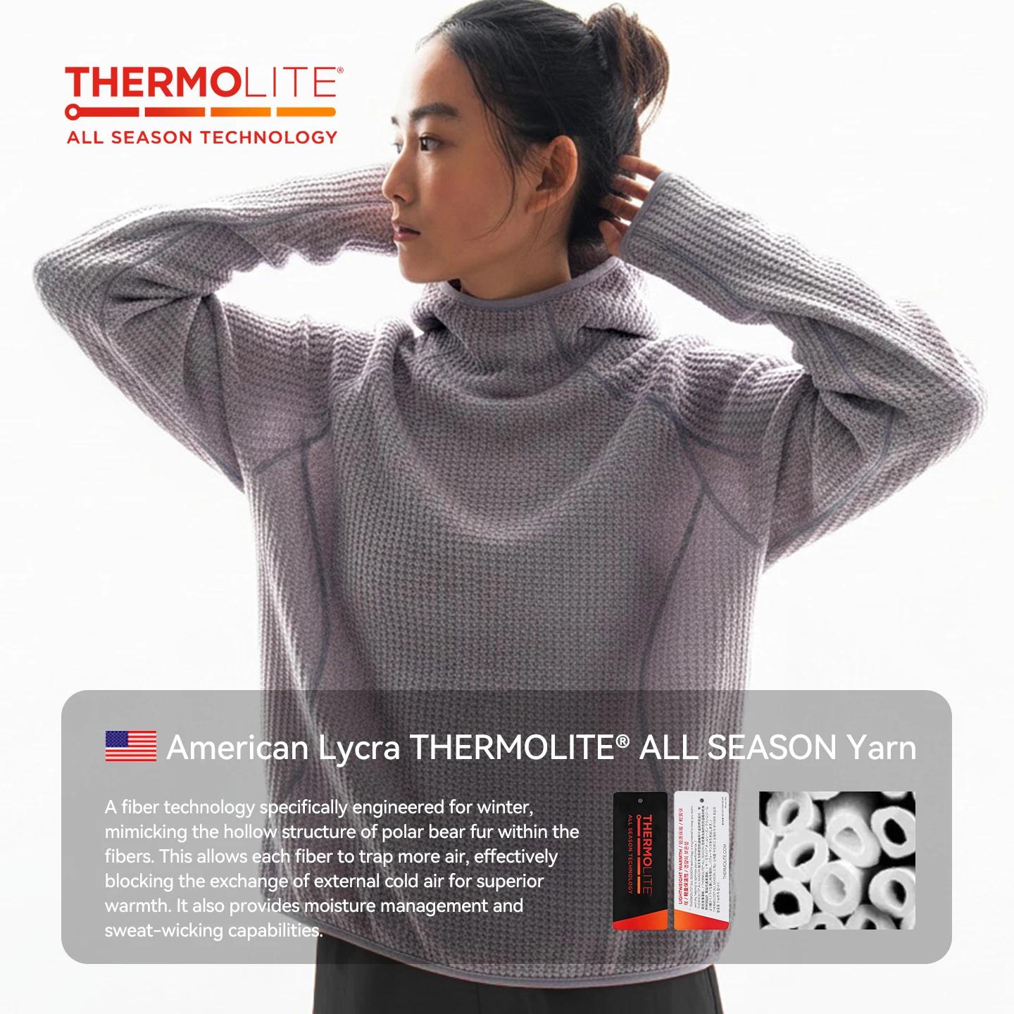 Thermolite® Sweat à capuche: 2025 hiver sweat à capuche léger et chaud unisexe couleur unie épaiss
