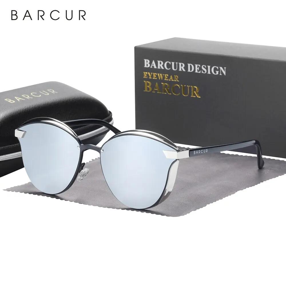 BARCUR Style lunettes de Soleil Polarisées Pour Femmes Catmore Rond Soleil Verre Dames Femme Lunette