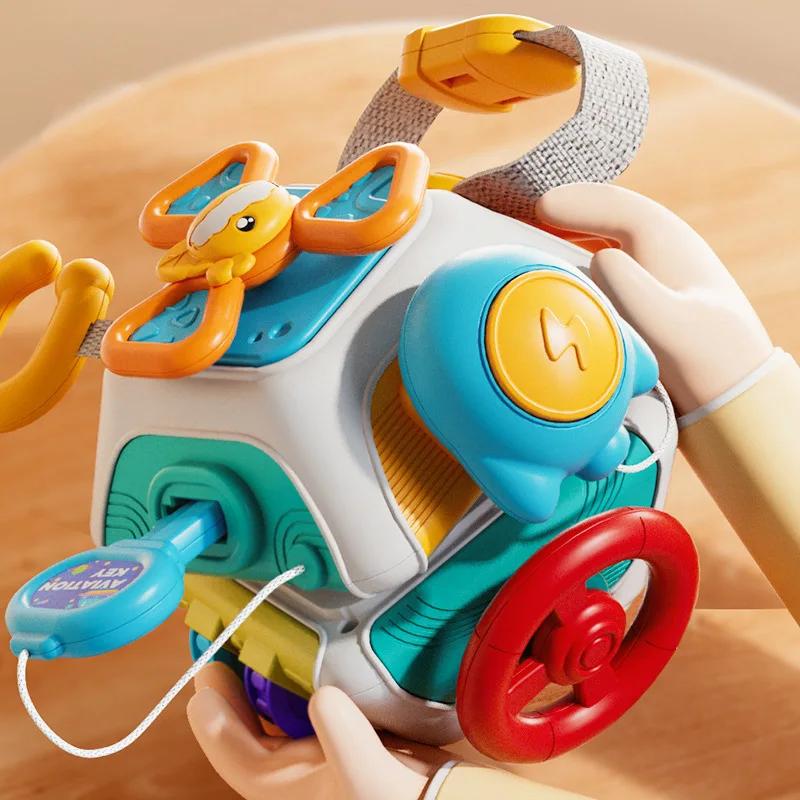 Cube de planche occupée pour bébé, jouets sensoriels Montessori pour tout-petits, activités d'appren