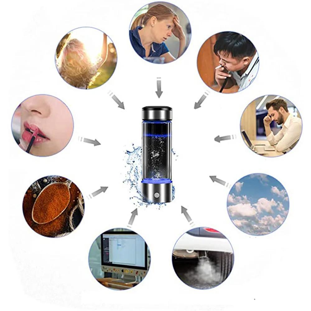 Ioniseur d'eau Portable Rechargeable, générateur d'eau alcaline, bouteille d'eau Super antioxydant,