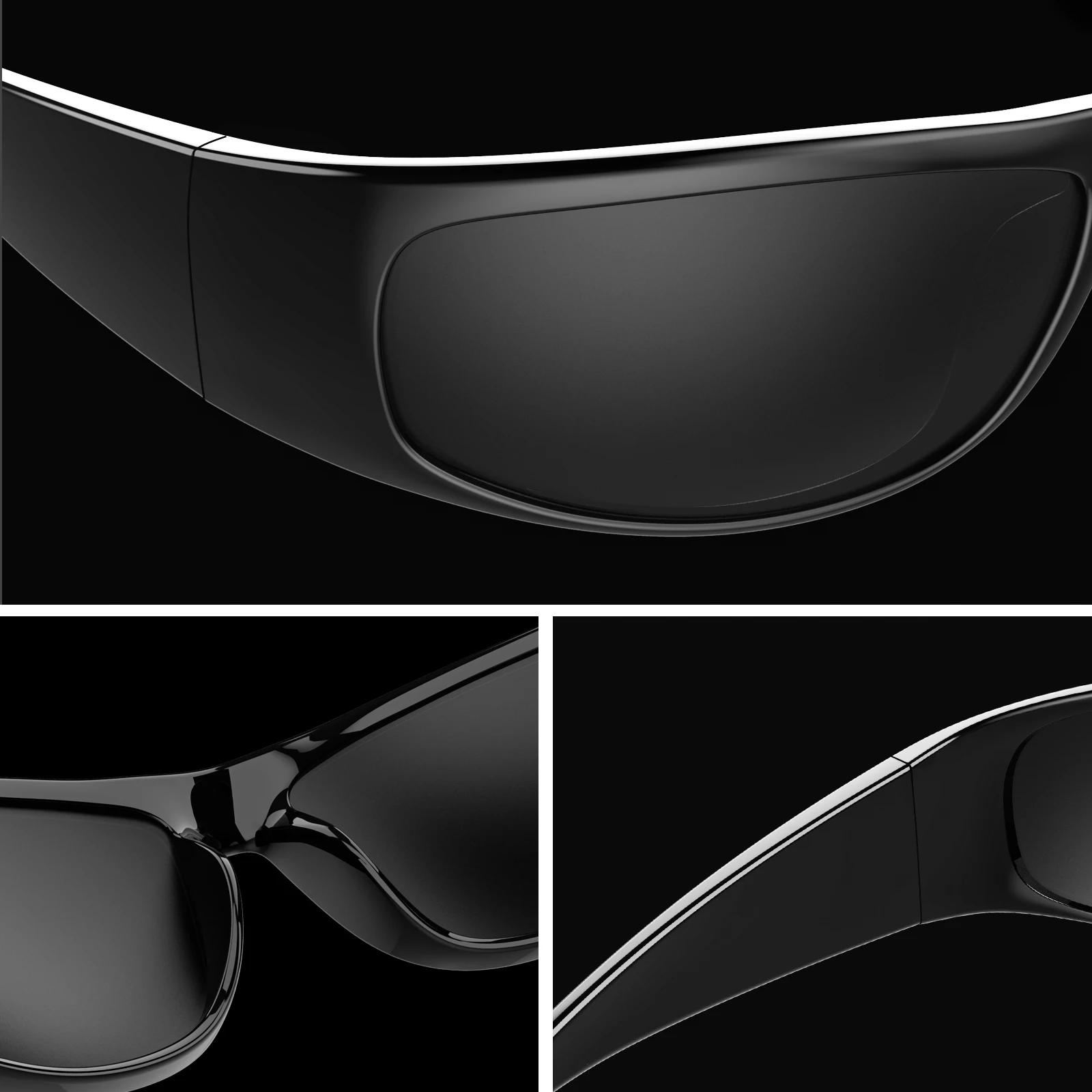 Lunettes de soleil foncées pour hommes, lunettes de soleil enveloppantes pour grandes têtes, lunette