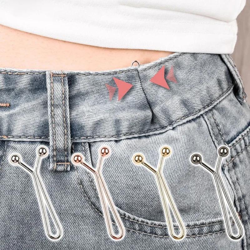 4/10 PIÈCES Accessoires de boucle détachables pour jupes en jean, Clip de manche réglable pour resse
