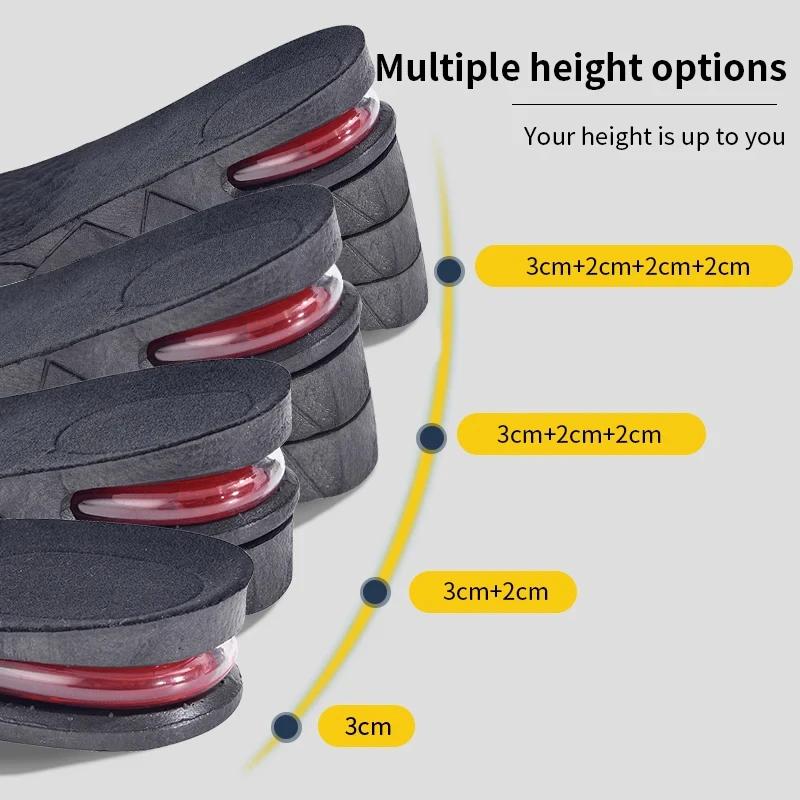 Semelles intérieures pour augmenter la hauteur, coussin d'air, ascenseur de chaussures, Kits de leva