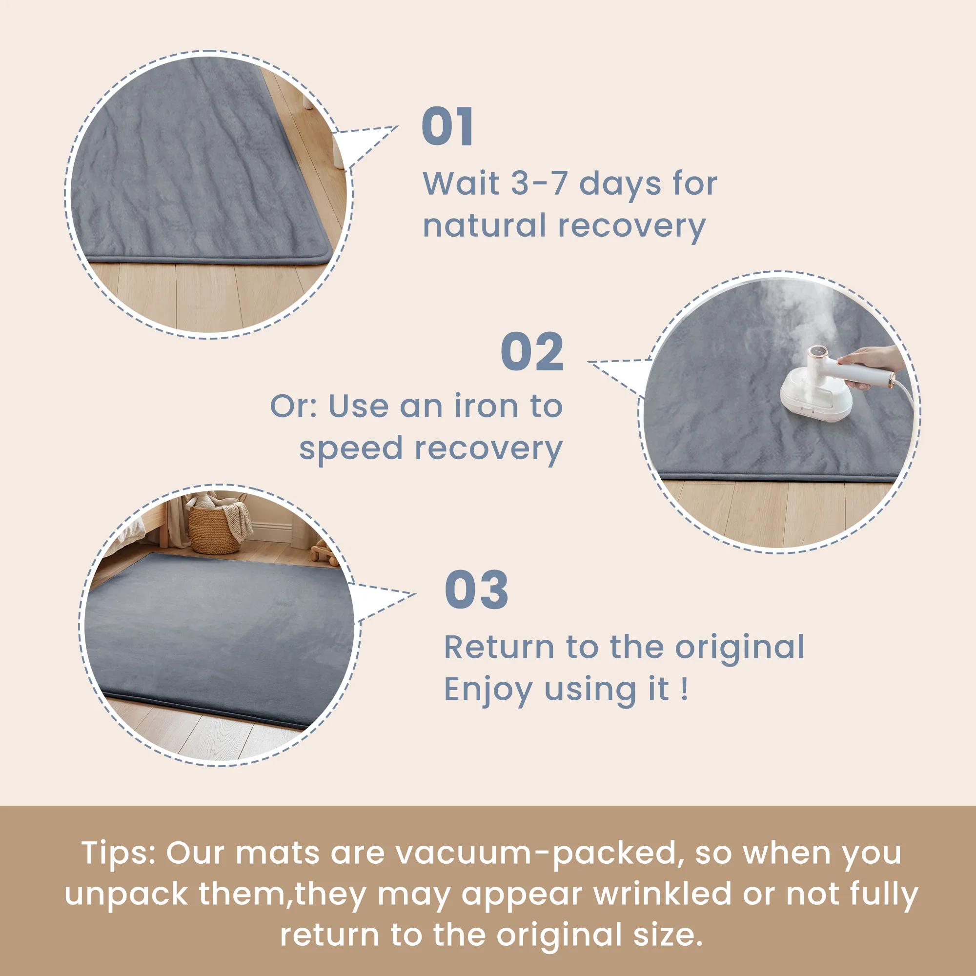 Tapis de jeu pour bébé de 2 cm d'épaisseur pour le temps sur le ventre, tapis en mousse à mémoire de