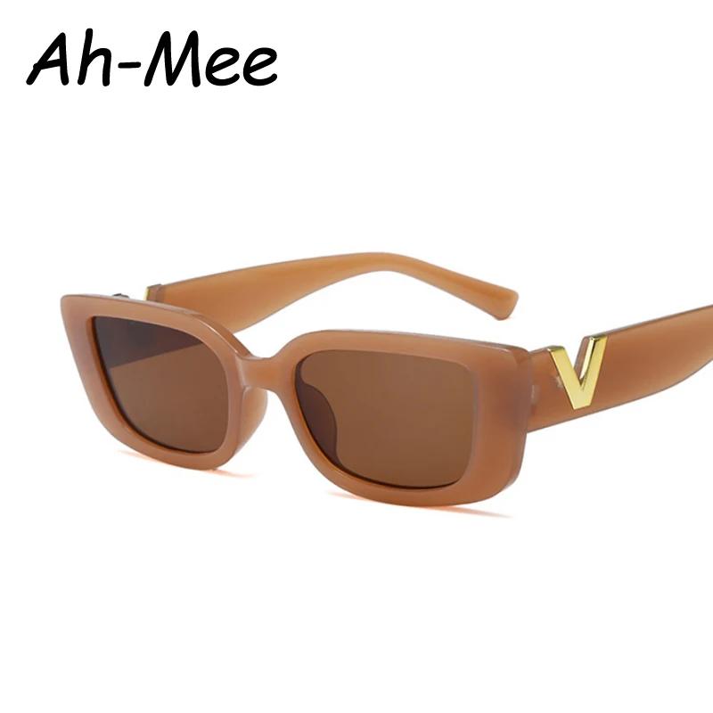 Lunettes de soleil rectangulaires pour femmes, marque de luxe, Vintage, petite monture, classiques,