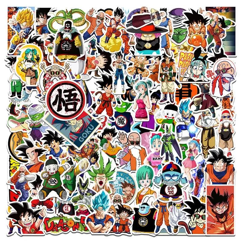 50/100/200 pièces Anime Dragon Ball autocollants pour enfants Graffiti Skateboard ordinateur portabl
