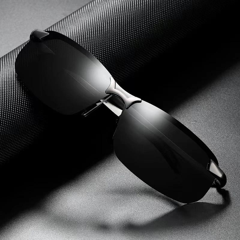 Lunettes de soleil polarisées classiques pour hommes, photochromiques, pour la conduite, changement