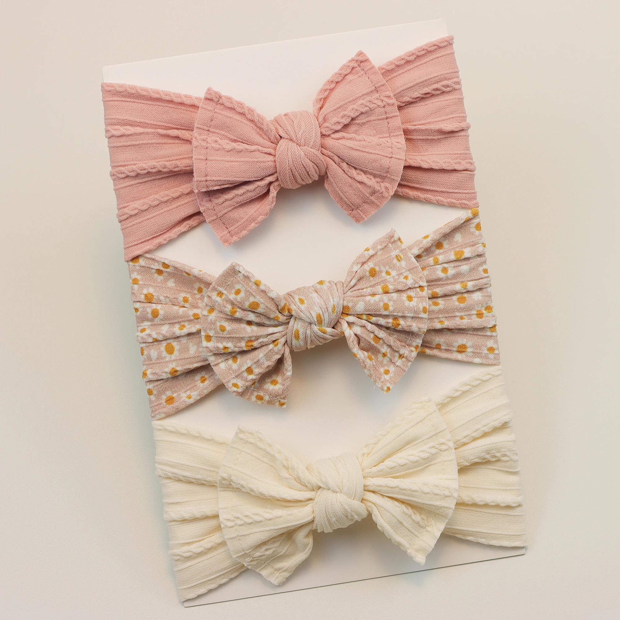 3 pièces/ensemble bébé fille bandeaux Lot arcs bébé bandeau nouveau-né cadeau élastique bandes de ch