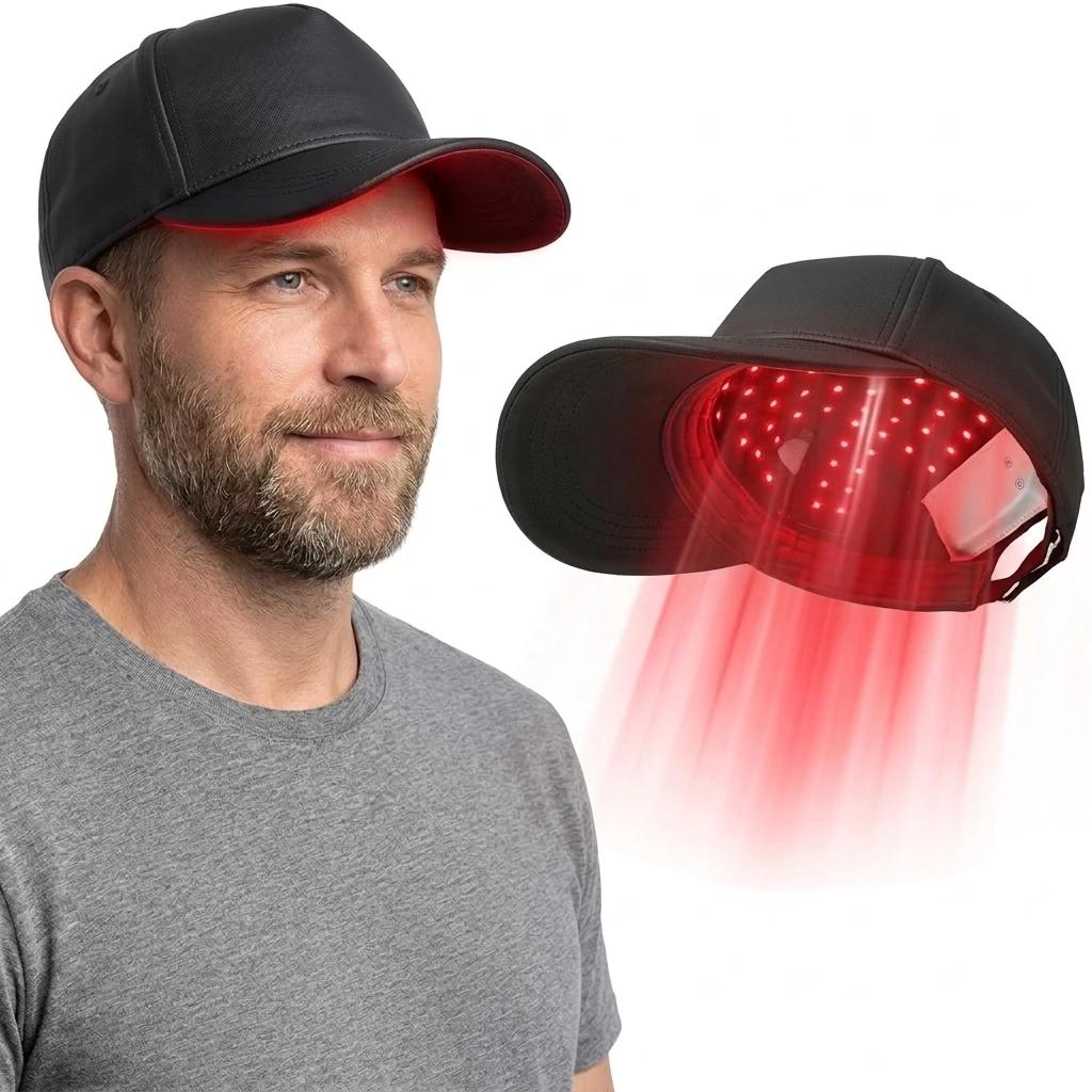 Casque de croissance capillaire laser LED JVV 168 LED, thérapie par lumière rouge et bleue, solution