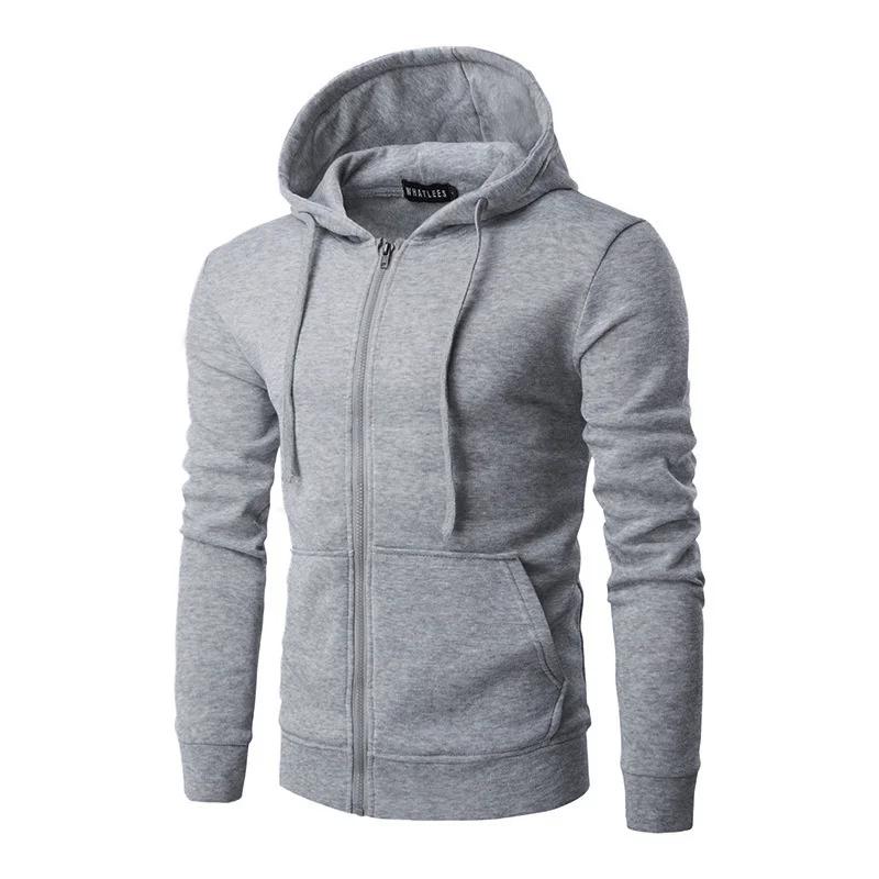 Printemps automne hommes sweats à capuche à manches longues cardigan à fermeture éclair homme/femme