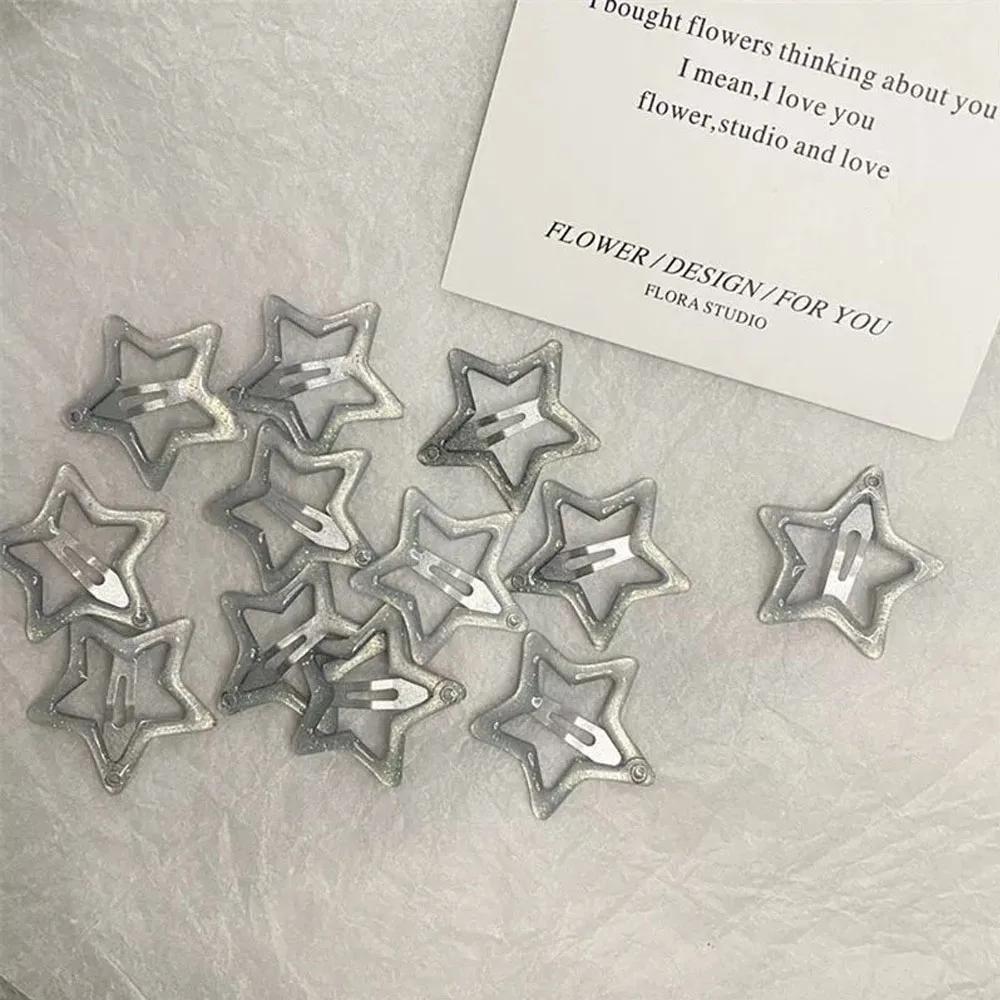 Pinces à cheveux tendance étoile colorée BB, brillantes et mignonnes, accessoires pour cheveux Y2k,
