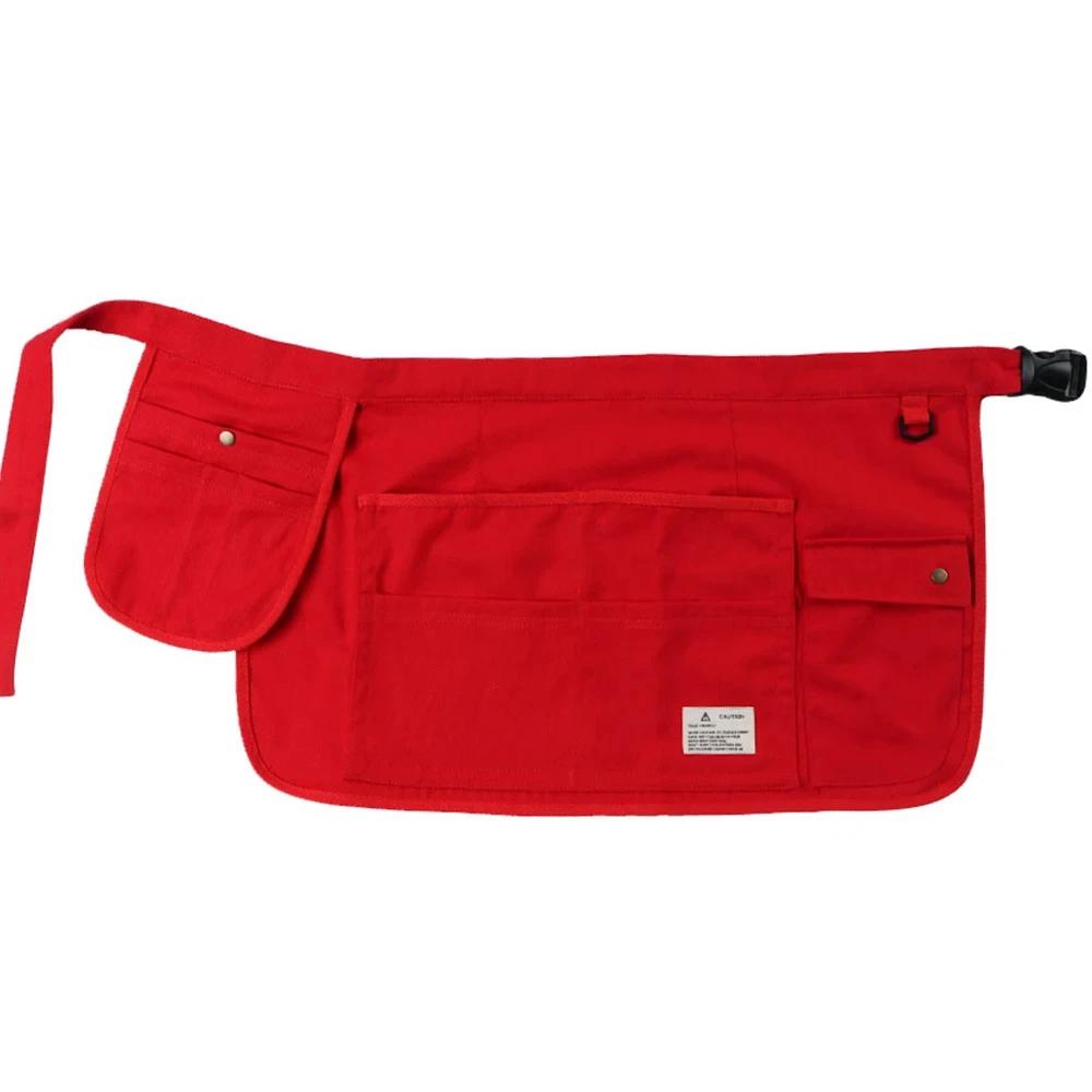 Tablier demi-taille en toile à poches multiples, réglable, outil de barbier horticole, tablier de ta