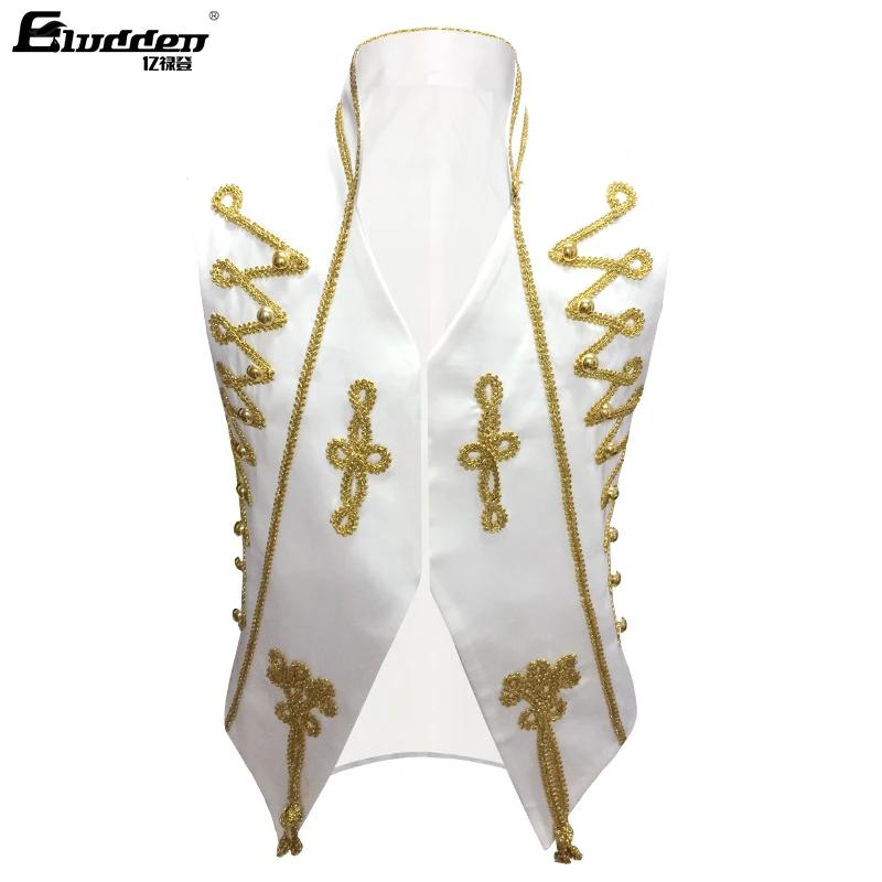 Gilet Vintage en Brocart localité pour Homme, Blouse de Performance, Nministériels d de Fleur de Pru