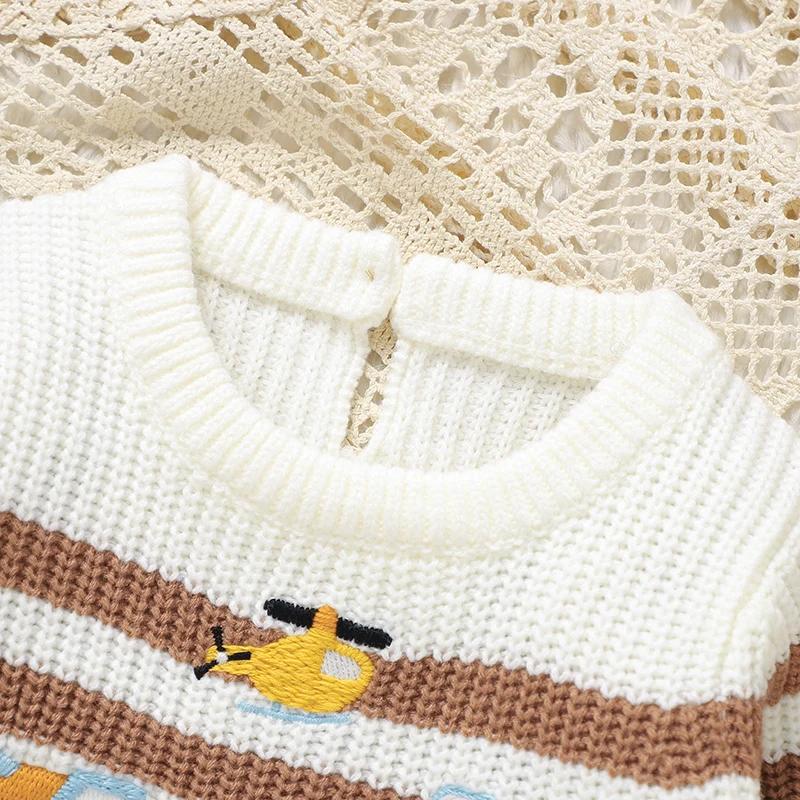 Bébé filles chandails tricotés automne décontracté col rond à manches longues nouveau-né infantile g