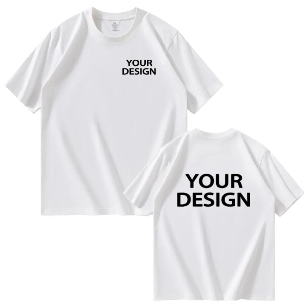 T-shirts en coton pour hommes et femmes, imprimés sur mesure, coupe ample, décontractés, personnalis