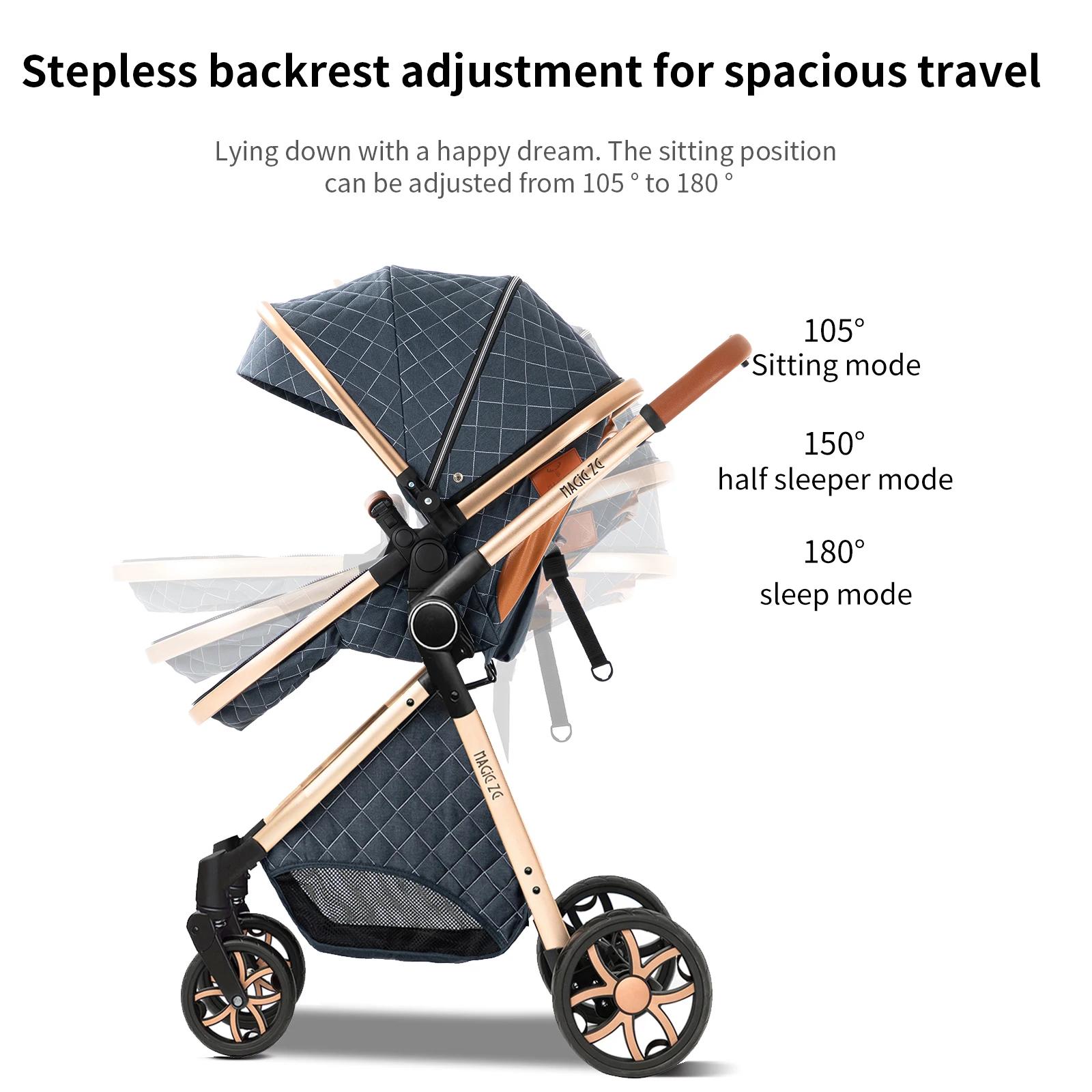 Poussette légère 3 en 1 pour nouveau-né, landau, landau 3 en 1, landau pour voyage avec poussette à