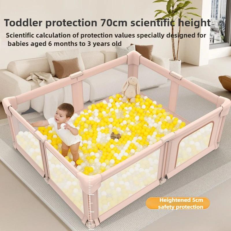 Clôture de sécurité pliable pour enfants – Parc d'assemblage sans outils pour les tout-petits, barri