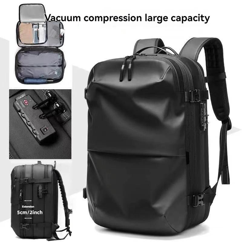 Sac à dos de voyage scellé sous vide, système de compression d'air extensible, serrure TSA étanche,