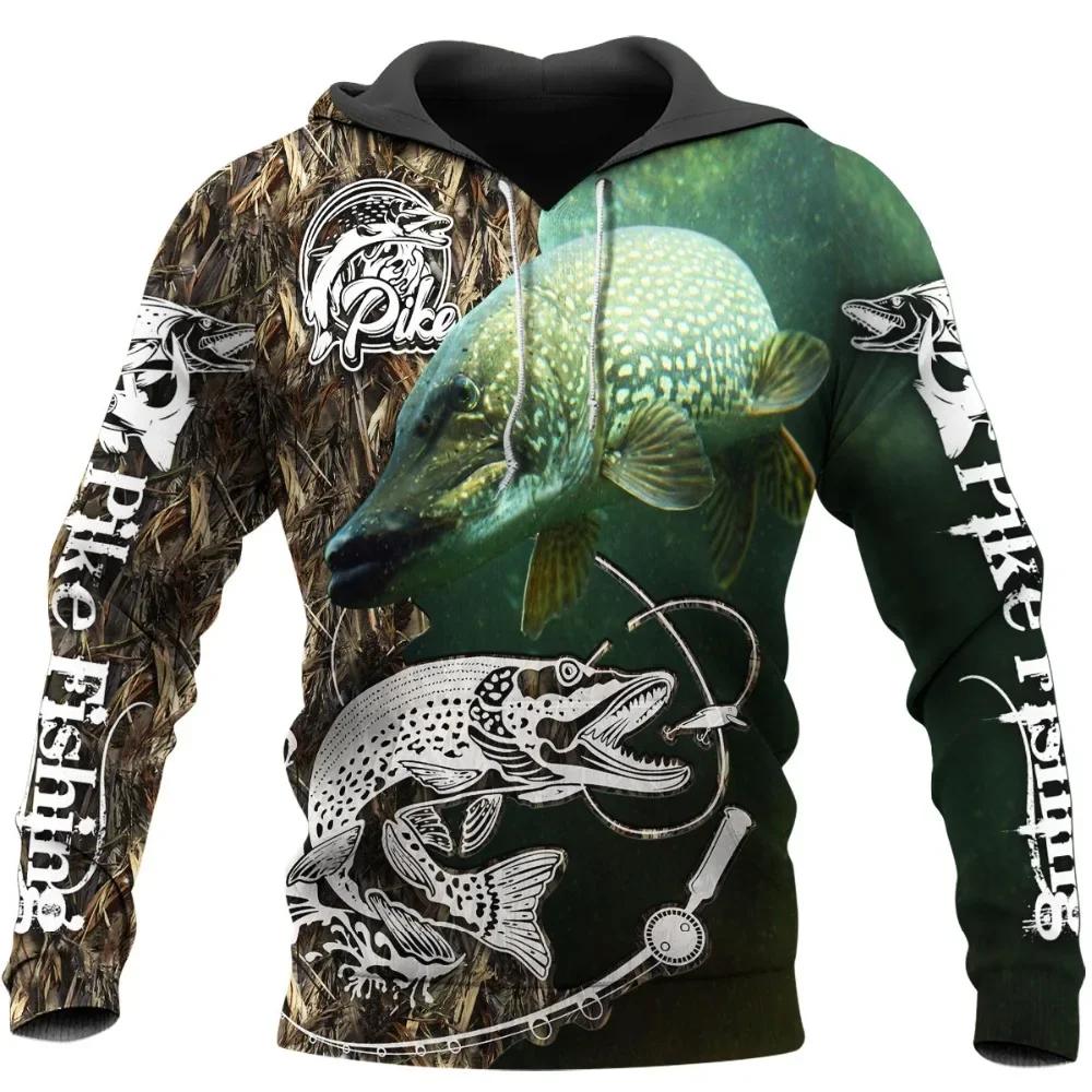 Mode hommes à capuche Cool carpe pêche 3D imprimé Harajuku sweat unisexe pull décontracté sweat à ca