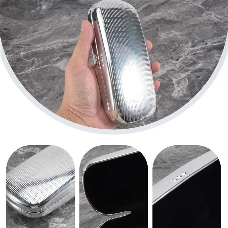 Étui à lunettes A95D, étui à lunettes à coque rigide en aluminium, boîte à lunettes rayée