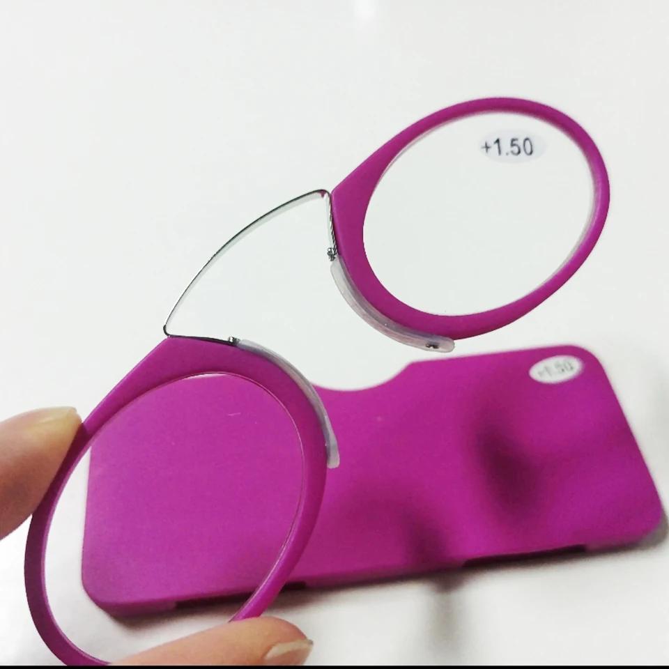 NONOR TR Clip nez pont Mini lunettes de lecture 1.0 à 3.5 lunettes presbytes portables avec étui