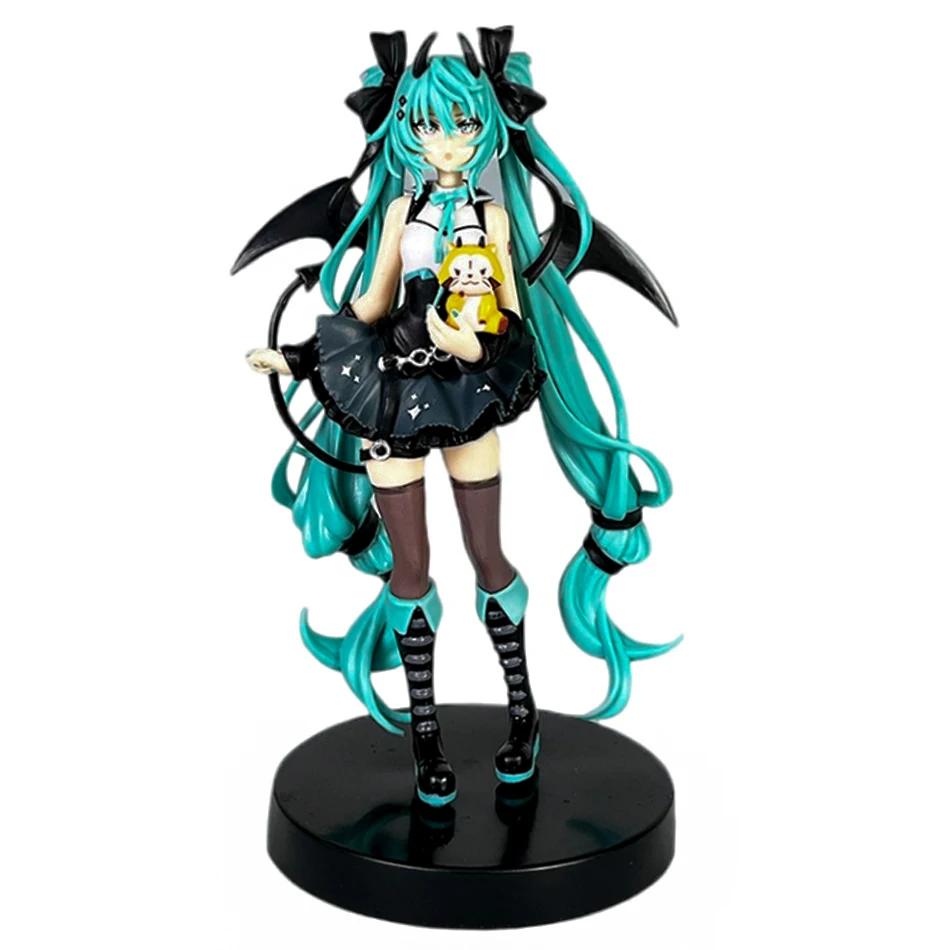 Anime Hatsune Miku Cos raton laveur démon oreilles de chat cannelle Kawaii Miku fille Anime Figure P