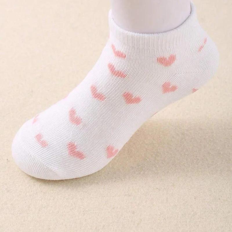 10 paires de chaussettes pour enfants, mignonnes, à imprimé cœur, unisexes, pour garçons et filles,