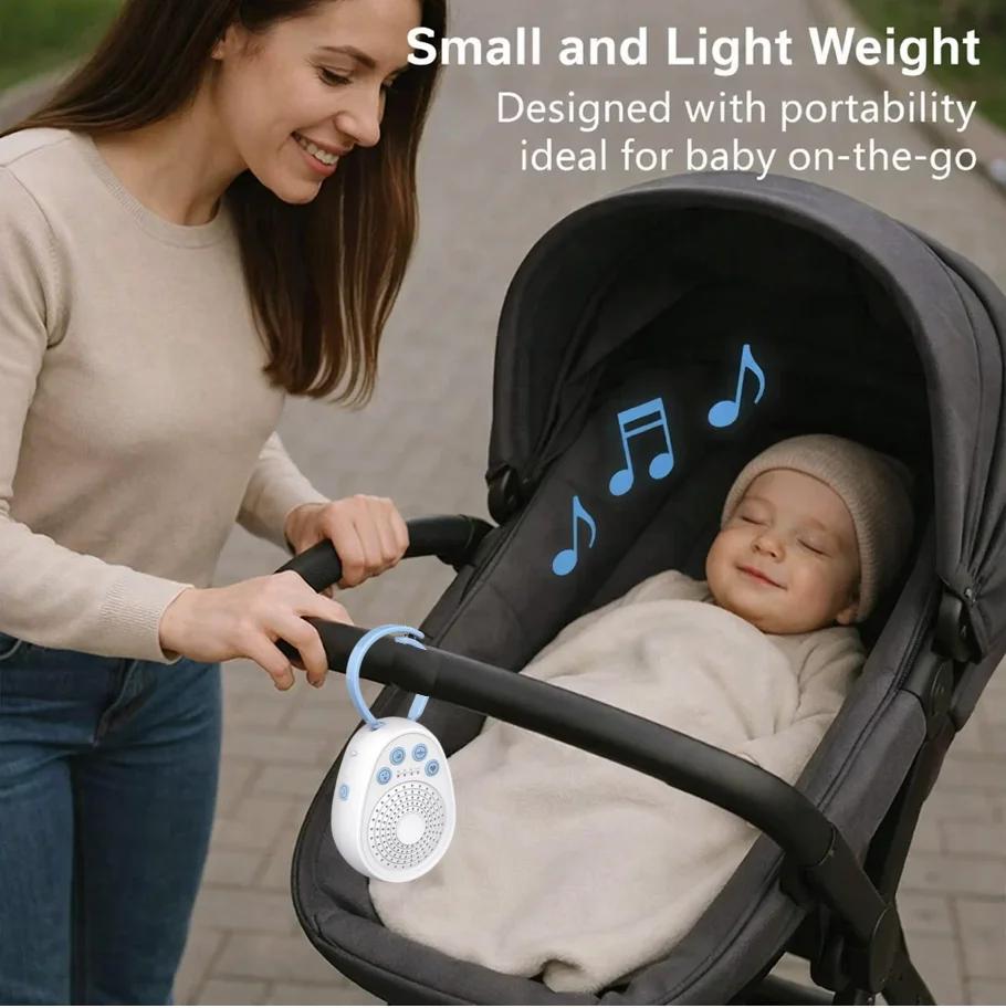 Machine à bruit blanc pour bébé, endormissement en 3 minutes, 20 sons apaisants, appareil de sommeil