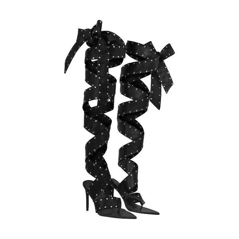 Sandales à talons hauts à boucle et à bout ouvert pour femmes, style européen et américain, tendance