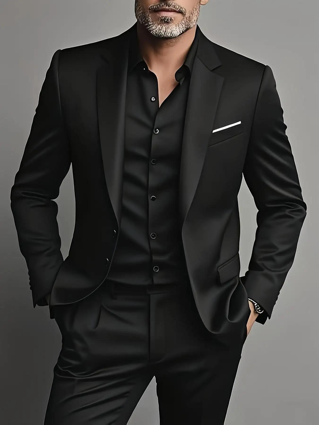 Ensemble de costume 2 pièces bordeaux pour homme (blazer + pantalon uniquement, gilet non inclus), v
